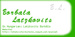 borbala latzkovits business card
